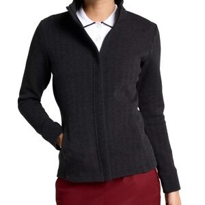 Walter Hagan Clubhouse Full Zip Jacket Women's M Pure Black NWT